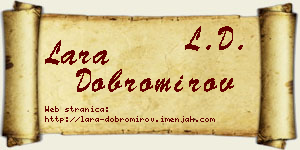 Lara Dobromirov vizit kartica